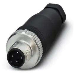 Plug, M12, 4 pole, screw connection, SPEEDCON locking, straight, 1542952