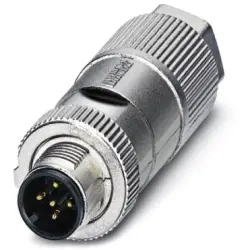 Plug, M12, 5 pole, IDC connection, screw locking, straight, 1413991