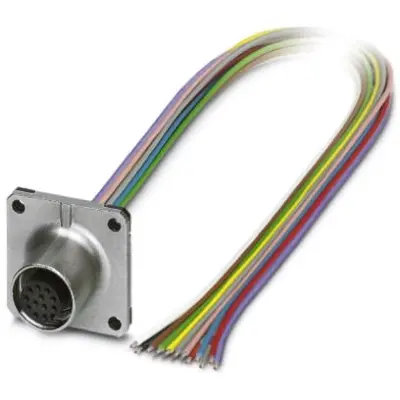 Panel socket, M12, 12 pole, strand connection, SPEEDCON locking, straight, 1441710 - 1