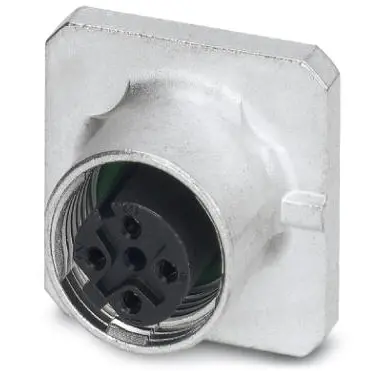 Plug, M12, 4 pole, solder pins, screw locking, straight, 1456404 - 1