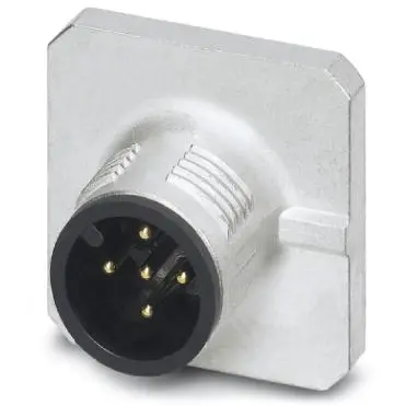 Plug, M12, 5 pole, solder pins, screw locking, straight, 1456433 - 1