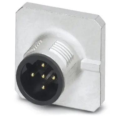 Plug, M12, 5 pole, solder pins, SPEEDCON locking, straight, 1456459 - 1