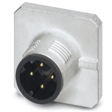 Plug, M12, 4 pole, solder pins, SPEEDCON locking, straight, 1456394 - 1