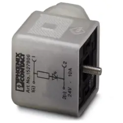Valve connector, DIN shape A, 3 pole, 24 V, 0.34-1.5 mm², 1527906