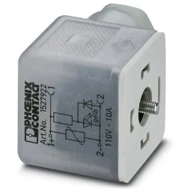 Valve connector, DIN shape A, 3 pole, 110 V, 0.34-1.5 mm², 1527922 - 1