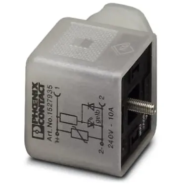 Valve connector, DIN shape A, 3 pole, 230 V, 0.34-1.5 mm², 1527935 - 1