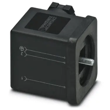 Valve connector, DIN shape A, 3 pole, 230 V, 0.25-1.5 mm², 1452123 - 1