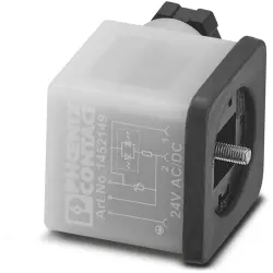 Valve connector, DIN shape A, 3 pole, 24 V, 0.25-1.5 mm², 1452149