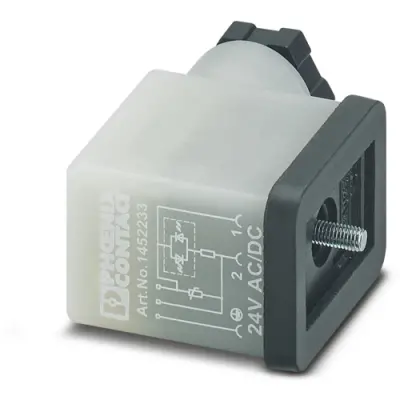 Valve connector, DIN shape BI, 3 pole, 110 V, 0.25-1.5 mm², 1452246 - 1