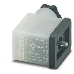 Valve connector, DIN shape BI, 3 pole, 110 V, 0.25-1.5 mm², 1452246