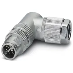 Plug, M12, 8 pole, screw locking, angled, 1417443