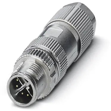 Plug, M12, 8 pole, screw locking, straight, 1417430 - 1