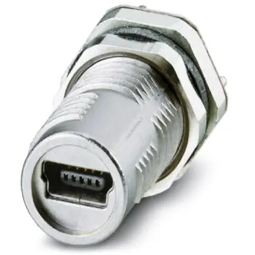 Panel socket, M12, 4 pole, solder pins, SPEEDCON locking, straight, 1440711 - 1