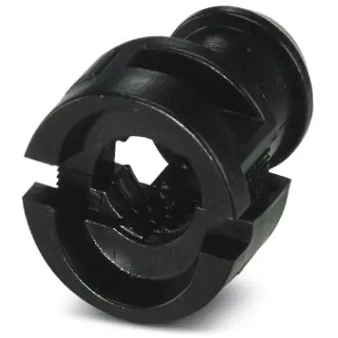 Protective hose adapter, (L) 20 mm, POM, black, for corrugated hoses nominal size 13, 1422884 - 1