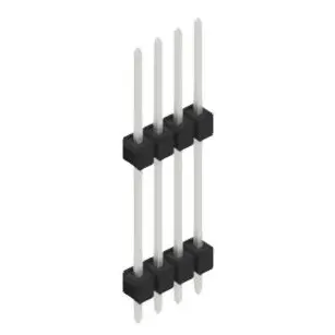 Pin header, 4 pole, pitch 2.54 mm, straight, black, SL 13 187 4 Z - 1