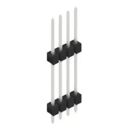 Pin header, 4 pole, pitch 2.54 mm, straight, black, SL 13 187 4 Z
