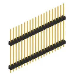 Pin header, 20 pole, pitch 2.54 mm, straight, black, SL 13 235 20 G