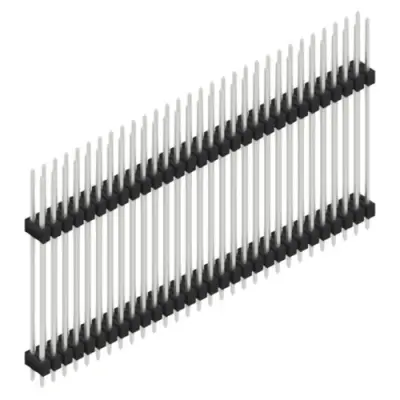 Pin header, 60 pole, pitch 2.54 mm, straight, black, SL 14 310 60 Z - 1