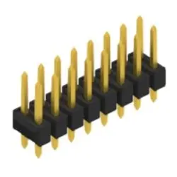Pin header, 16 pole, pitch 2.54 mm, straight, black, SL 2 025 16 G
