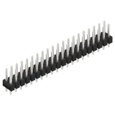 Pin header, 40 pole, pitch 2.54 mm, straight, black, SL 2 025 40 Z - 1