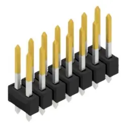 Pin header, 14 pole, pitch 2.54 mm, straight, black, SL 21 THR 124 14 S