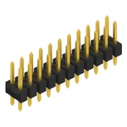 Pin header, 22 pole, pitch 2.54 mm, straight, black, SL 22 112 22 G