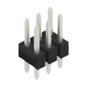 Pin header, 6 pole, pitch 2.54 mm, straight, black, SL 22 112 6 Z - 1