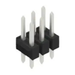 Pin header, 6 pole, pitch 2.54 mm, straight, black, SL 22 112 6 Z