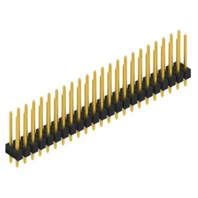 Pin header, 46 pole, pitch 2.54 mm, straight, black, SL 22 164 46 G - 1