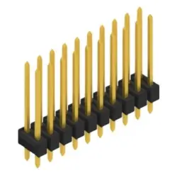 Pin header, 20 pole, pitch 2.54 mm, straight, black, SL 22 190 20 G