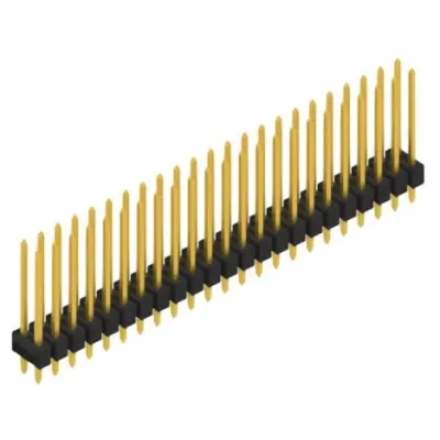 Pin header, 46 pole, pitch 2.54 mm, straight, black, SL 22 190 46 G - 1