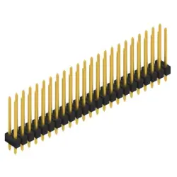 Pin header, 46 pole, pitch 2.54 mm, straight, black, SL 22 190 46 G