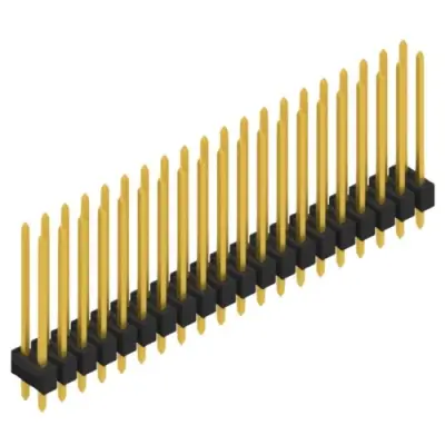 Pin header, 40 pole, pitch 2.54 mm, straight, black, SL 22 214 40 G - 1