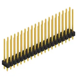 Pin header, 40 pole, pitch 2.54 mm, straight, black, SL 22 214 40 G