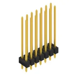 Pin header, 14 pole, pitch 2.54 mm, straight, black, SL 22 265 14 G