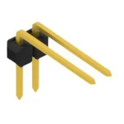 Pin header, 2 pole, pitch 2.54 mm, angled, black, SL 3 131 2 G