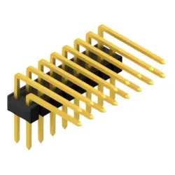 Pin header, 16 pole, pitch 2.54 mm, angled, black, SL 4 101 16 G