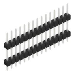 Pin header, 15 pole, pitch 2.54 mm, straight, black, SL 5 121 15 Z