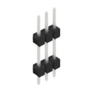Pin header, 3 pole, pitch 2.54 mm, straight, black, SL 5 121 3 Z - 1