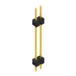 Pin header, 2 pole, pitch 2.54 mm, straight, black, SL 5 223 2 G