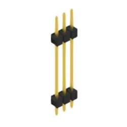 Pin header, 3 pole, pitch 2.54 mm, straight, black, SL 5 223 3 G