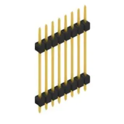 Pin header, 8 pole, pitch 2.54 mm, straight, black, SL 5 223 8 G