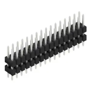 Pin header, 32 pole, pitch 2.54 mm, straight, black, SL 6 071 32 Z - 1