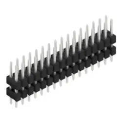 Pin header, 32 pole, pitch 2.54 mm, straight, black, SL 6 071 32 Z