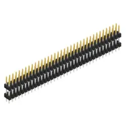 Pin header, 70 pole, pitch 2.54 mm, straight, black, SL 6 097 70 S