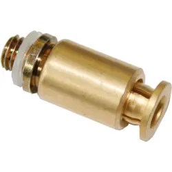 Screw-in push-in connector, L 14.5 mm, brass, for 4 x 1 and 4 x 0.65 tubing, 52.011