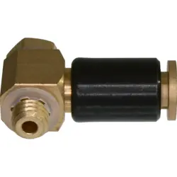 Swivel screw connection, brass, for 4 x 1 and 4 x 0.65 tubing, 52.095