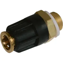 Screw-in push-in connector, L 14.5 mm, brass, for 6 x 1 tubing, 56.010