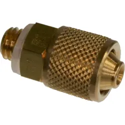 Hose screw fitting, brass, for 6 x 1 tubing, 50.021