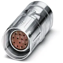 Jack, M23, 12 pole, crimp connection, SPEEDCON locking, straight, 1619472